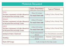 Load image into Gallery viewer, Universal Pram Liner, Stroller Liner, PDF Sewing Pattern, Pram Accessories, Stroller Pad, Stroller Accessories, Pushchair Liner